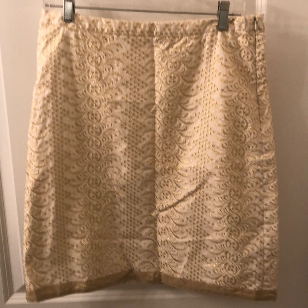 Gold pencil skirt size 6